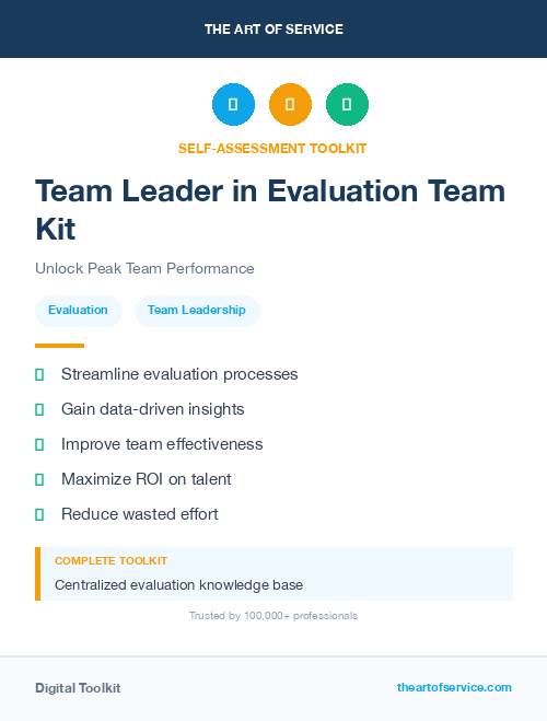 Team Leader in Evaluation Team Kit
