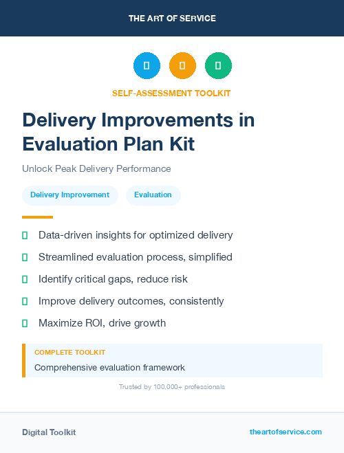 Delivery Improvements in Evaluation Plan Kit