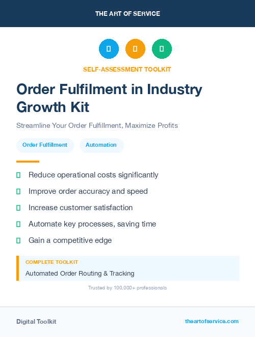 Order Fulfilment in Industry Growth Kit