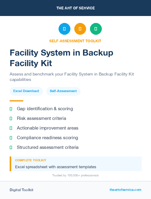 Facility System in Backup Facility Kit