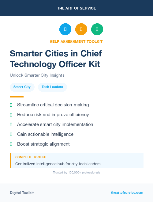 Smarter Cities in Chief Technology Officer Kit