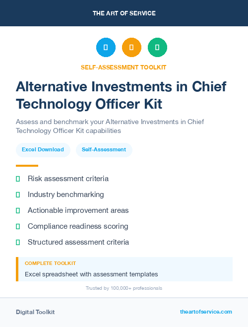 Alternative Investments in Chief Technology Officer Kit