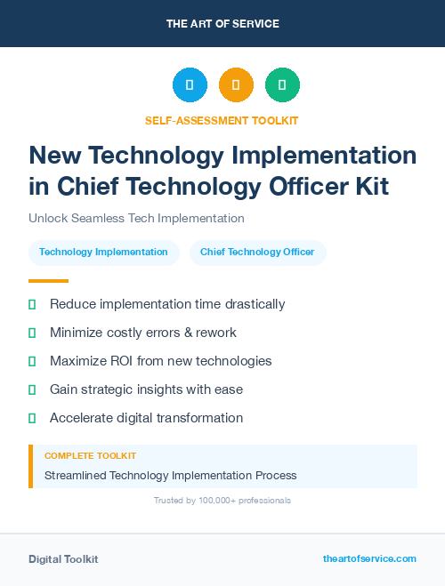 New Technology Implementation in Chief Technology Officer Kit