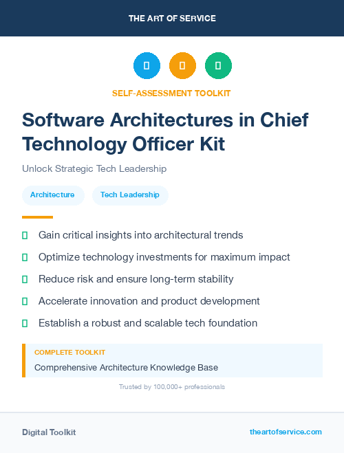 Software Architectures in Chief Technology Officer Kit
