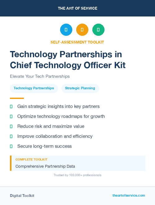 Technology Partnerships in Chief Technology Officer Kit