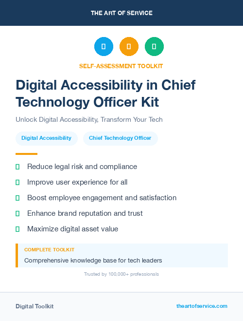 Digital Accessibility in Chief Technology Officer Kit