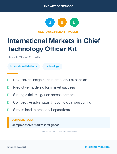 International Markets in Chief Technology Officer Kit
