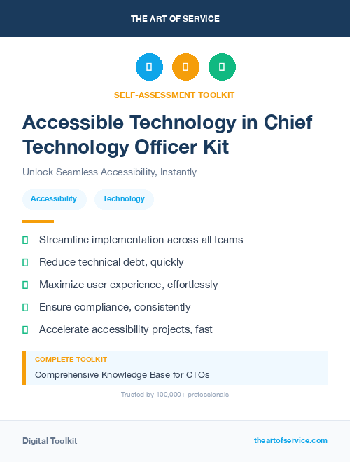 Accessible Technology in Chief Technology Officer Kit