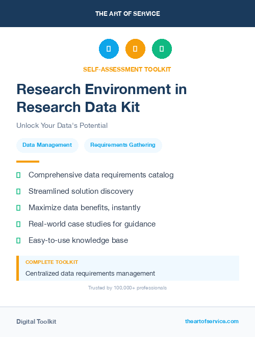 Research Environment in Research Data Kit