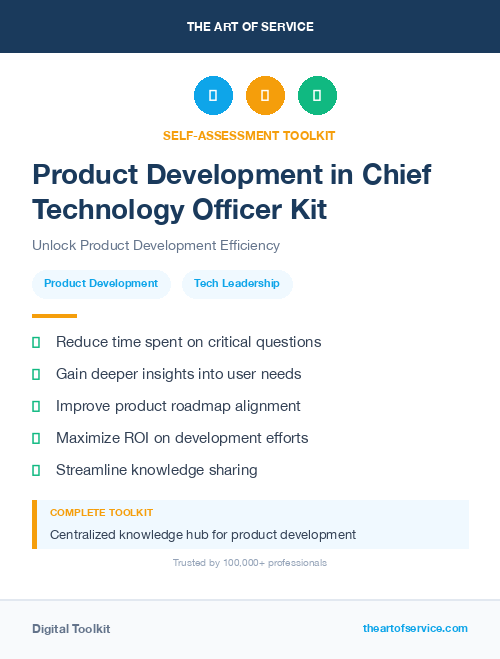 Product Development in Chief Technology Officer Kit