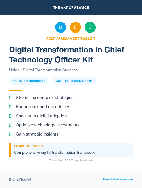Digital Transformation in Chief Technology Officer Kit