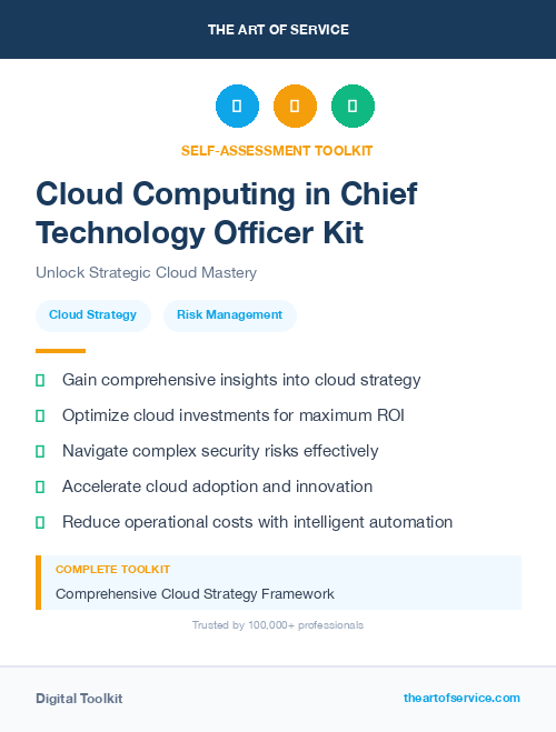Cloud Computing in Chief Technology Officer Kit