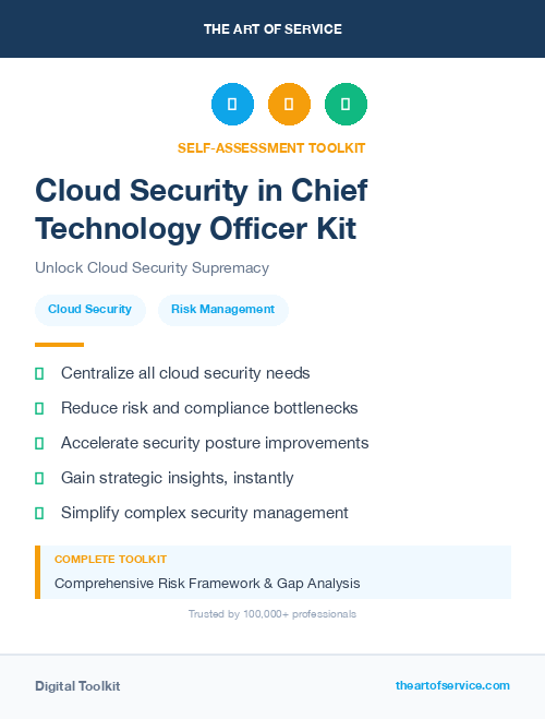 Cloud Security in Chief Technology Officer Kit