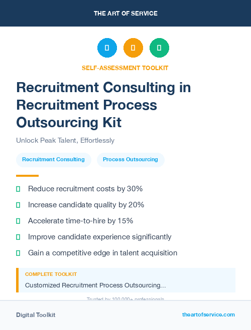 Recruitment Consulting in Recruitment Process Outsourcing Kit