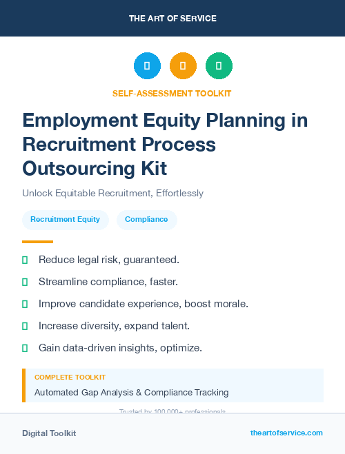Employment Equity Planning in Recruitment Process Outsourcing Kit