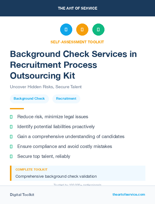 Background Check Services in Recruitment Process Outsourcing Kit