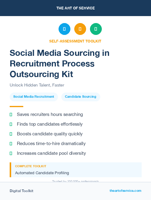 Social Media Sourcing in Recruitment Process Outsourcing Kit