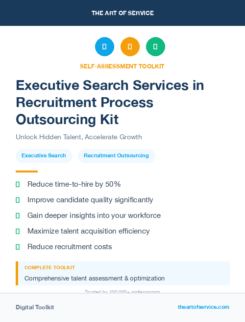 Executive Search Services in Recruitment Process Outsourcing Kit