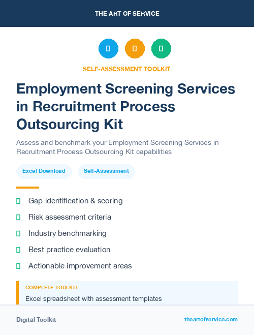 Employment Screening Services in Recruitment Process Outsourcing Kit