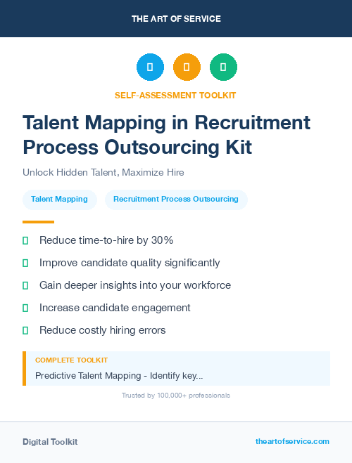 Talent Mapping in Recruitment Process Outsourcing Kit
