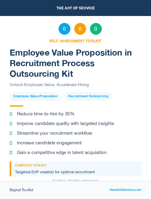 Employee Value Proposition in Recruitment Process Outsourcing Kit