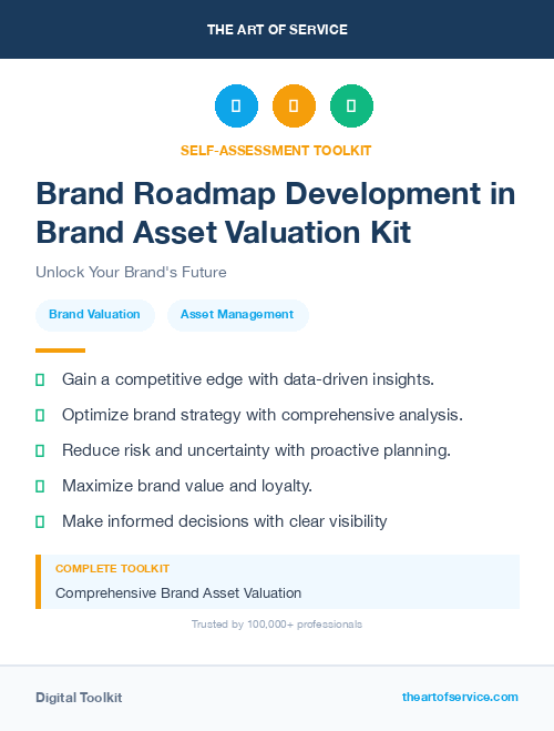 Brand Roadmap Development in Brand Asset Valuation Kit