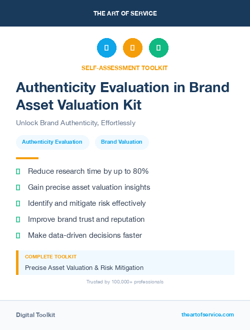 Authenticity Evaluation in Brand Asset Valuation Kit