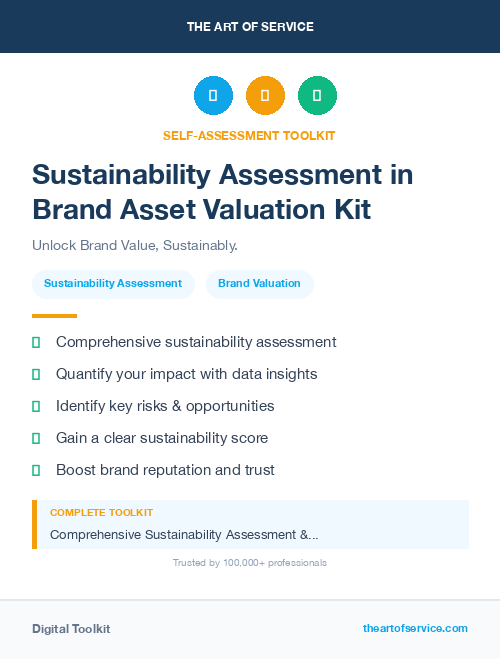 Sustainability Assessment in Brand Asset Valuation Kit