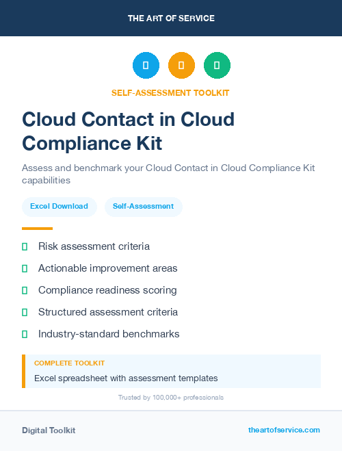 Cloud Contact in Cloud Compliance Kit