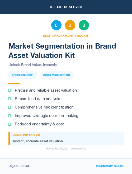 Market Segmentation in Brand Asset Valuation Kit