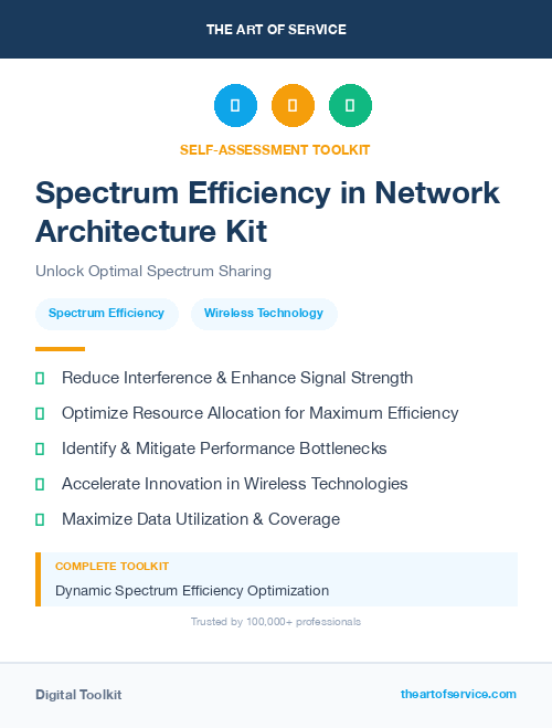 Spectrum Efficiency in Network Architecture Kit