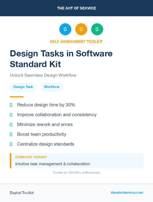 Design Tasks in Software Standard Kit