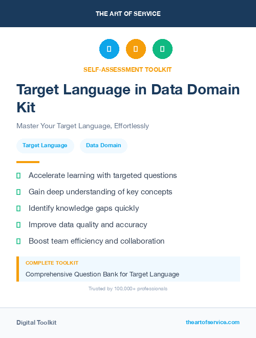 Target Language in Data Domain Kit