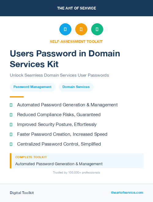 Users Password in Domain Services Kit