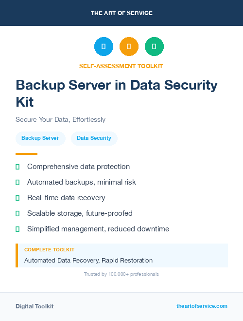 Backup Server in Data Security Kit