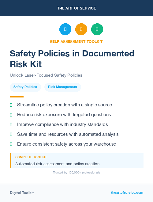 Safety Policies in Documented Risk Kit
