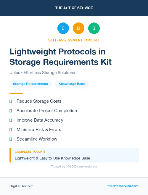 Lightweight Protocols in Storage Requirements Kit