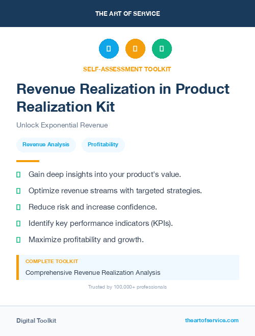 Revenue Realization in Product Realization Kit