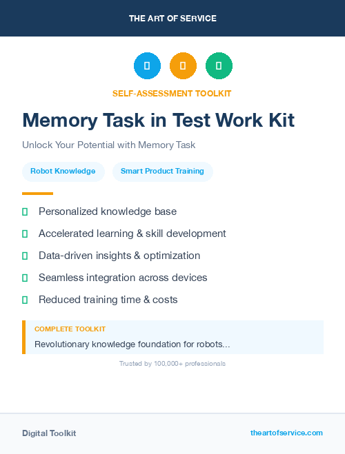 Memory Task in Test Work Kit