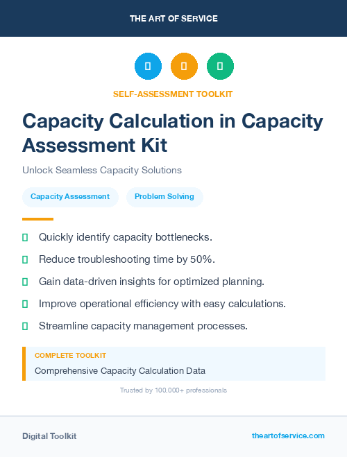 Capacity Calculation in Capacity Assessment Kit