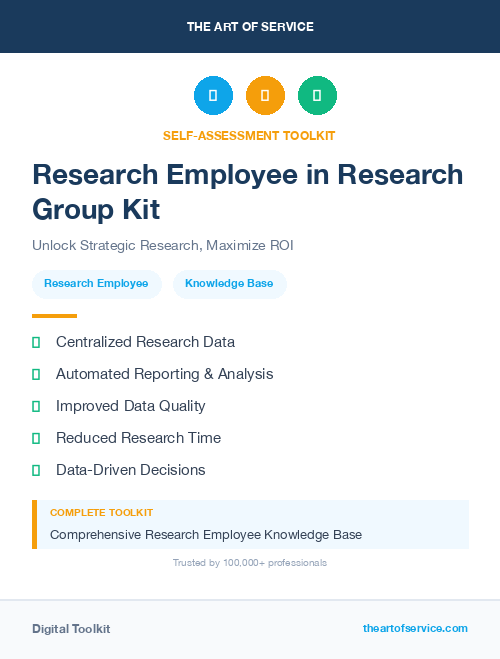 Research Employee in Research Group Kit