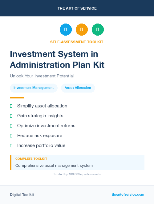 Investment System in Administration Plan Kit