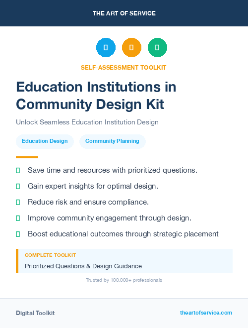 Education Institutions in Community Design Kit