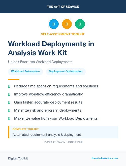 Workload Deployments in Analysis Work Kit