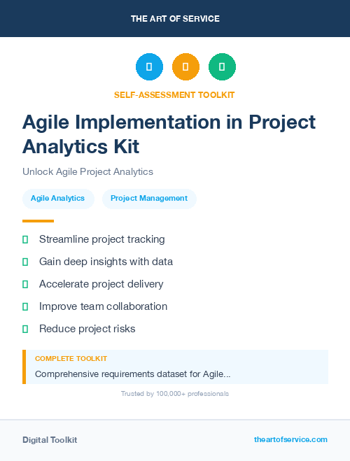 Agile Implementation in Project Analytics Kit