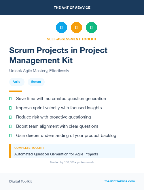 Scrum Projects in Project Management Kit