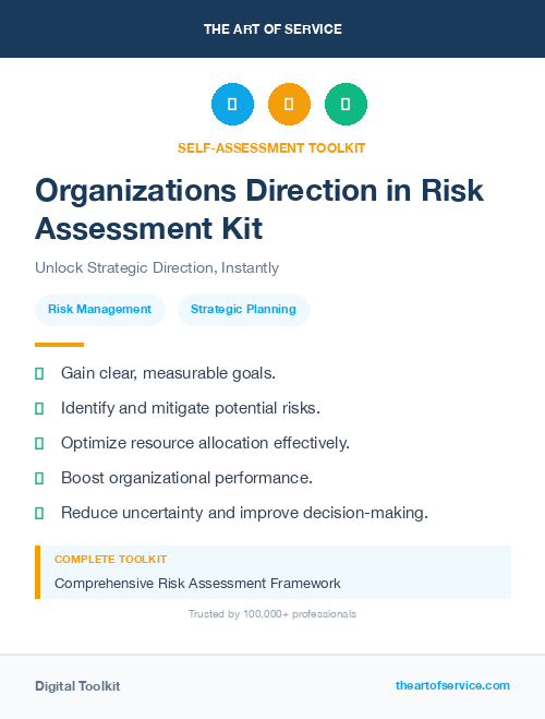 Organizations Direction in Risk Assessment Kit