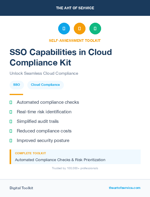 SSO Capabilities in Cloud Compliance Kit