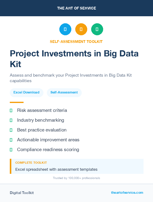 Project Investments in Big Data Kit