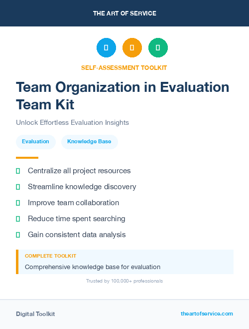 Team Organization in Evaluation Team Kit